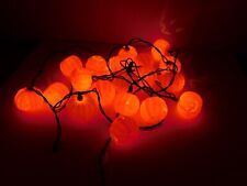 Vtg Blow Mold Set of 19 Jack-O-Lantern Lights 5'+ String Halloween Pumpkin picture