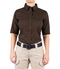 WOMEN'S V2 TACTICAL SHORT SLEEVE SHIRT - BROWN Size M Retail $65 picture