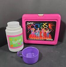 Vintage 1987 Barbie & The Rockers Plastic LUNCHBOX W/ Thermos by Mattel GUC picture
