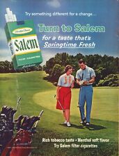 1965 Salem Cigarettes Print Ad Golf Springtime Fresh Man Woman picture
