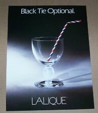 1991 print ad - Lalique crystal glass stemware glassware Advertising page picture