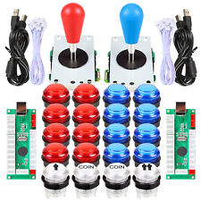 2 Player Arcade Game DIY Kit Parts 2 Ellipse Joystick 20 LED Arcade Push Buttons picture