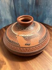 NAVAJO Authentic Red Clay Vass Signed IN GORGEOUS CONDITION HANDMADE picture