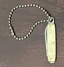 Vintage Mini Knife Key Chain - Approx. 1.5 inches long - Pearlized Look picture