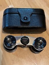 vintage Binoculars Opera Glasses MIGNON COATED  2.5x leather case picture