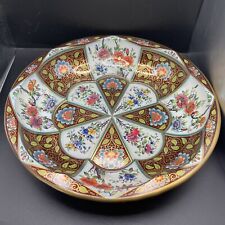DAHER Decorated Ware~Floral Pattern Tray~Round Tin Platter England 10” picture