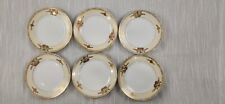 Noritake M Japan Plates Set of 6 Vintage Collector Plates Gold Gilded Plates picture