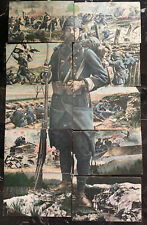10 France Puzzle Soldier Postcards Collection Lot  WW1 picture