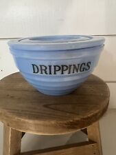 Rare 1930’s Jeanette Blue Delphite Drippings Jar Grease Jar With Lid picture