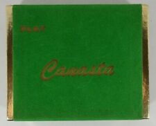 c1950s ARRCO Canasta Playing Cards Two Unopened Decks In Original Velvet Box USA picture