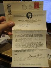 1927 Paunee Bill Blind Tie Man Necktie Business Mail Direct Mailing TIffin OHio picture