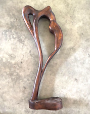 Large Wooden Carved Statue of Nude Woman, Made in Armenia, abstract Art, 2' Tall picture