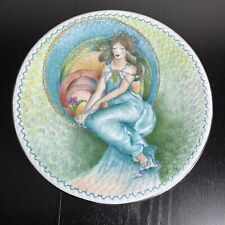 Vintage Gloria Nelson Decorative Handpainted Pedastal Serving Cake Plate Judaica picture
