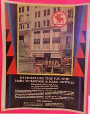 1920'S Hart Schaffner & Marx Clothing for Men Print Ad Full Color 12in X 17in. picture