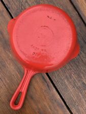 Griswold Cast Iron #4 Skillet in Red and Cream Enamel picture