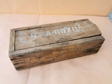 OLD ANTIQUE PRIMITIVE WOODEN MILITARY TOOL BOX CASE WWII picture