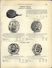 1910s PAPER AD Martin Automatic Fishing Reel Featherlight Pflueger Wooden Sea  picture