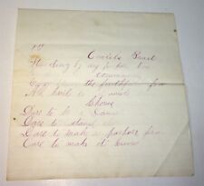 Rare Antique Victorian American Transcribed 