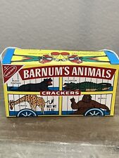 Vintage Nabisco Barnums Animals Crackers Yellow Box Caged w/ Circus Ringmaster picture