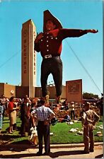 Dallas TX-Texas, Big Tex, World's Tallest Cowboy, Vintage Postcard picture