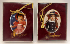 VTG 1998 Effanbee PATSY JOAN and MARGARET Porcelain Christmas Ornaments Lot of 2 picture