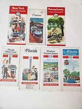 Vintage 1970's Esso Gas Station Travel Maps New York, Ontario, PA, Florida, ATL picture