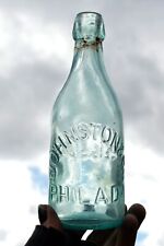 Antique JOHNSTON WEISS BEER blob top bottle 1880s Philadelphia Pa picture