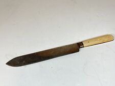 Antique Joseph Downend Sheffield Damascus steel knife with bone handle picture