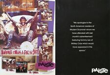 1997 2pg Print Ad of Paiste Drum Cymbals w Tommy Lee happier than a pig in sh*t picture