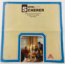 Vintage Hotel Scherer Salzburg Austria Brochure Guide 1990's picture