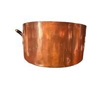 French Stock Pot Copper 15.25” Antique 20+ Lbs 1800s Cookware picture