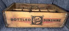 Vintage Sun Spot Beverage Company Wood Crate Bottled Sunshine 15 Pack picture
