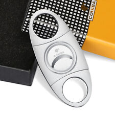 Cohiba Pocket Double Blade Stainless Steel Cigar Cutter Punch Scissors Knife picture