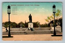 Chicago IL-Illinois, McKinley Monument, Lincoln Park, Historic Vintage Postcard picture