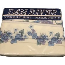 Vintage DAN RIVER Double Percale Flat Sheet 50% Cotton 50% Poly NEW IN  PACKAGE picture