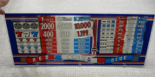 IGT Vintage Red White and Blue Casino Slot Machine Glass 23.75x9.25 inch picture