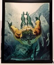 Aquaman by Joshua Middleton 11x14 FRAMED DC Comics Art Print Poster picture
