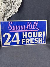 Original Vintage Sunny Hill Dairy Milk Sign Cardboard 22x12”  Cape Girardeau picture