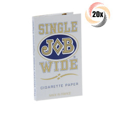 20x Packs JOB White Single Wide | 32 Rolling Papers Per Pack | Slow Burning picture