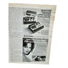 1976 Kenwood Cassette Decks and Excita Condoms Vintage Print Ad 70s Original picture