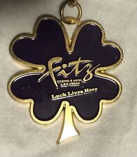Vintage Fitzgerald's Casino Las Vegas Keychain Shamrock Keyring, Retired Gift picture