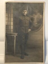 WWI Real Photograph of Uniformed US Soldier Taken in Brest France picture