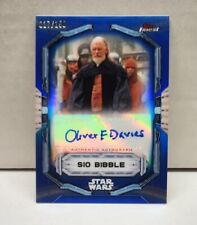 OLIVER F DAVIES ~ Sio Bibble 2022 Finest Blue Refractor ~ AUTO /150 ~ Star Wars picture
