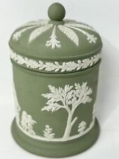 Wedgwood Sage Green Jasperware Tobacco Jar With Lid picture
