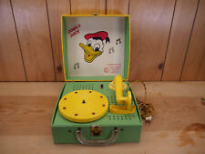 WORKING - Rare Beautiful 1960 Vintage Disney Donald Duck Record Player Spear picture