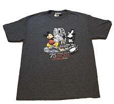 Walt Disney World 2004 75 Years w/ Mickey Mouse T Shirt Mens Size M, Gray, NWOT picture
