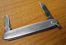 Sterling Silver Colonial 2 Blade Folding Pocket Knife Vintage USA Engraved picture