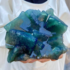 2.5lb Large NATURAL Green Cube FLUORITE Quartz Crystal Cluster Mineral Specimen picture
