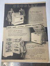 Crosley Electric Range W/ Beauty & Brains, GMC VINTAGE 1952 Print Ad 11x16