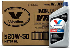 6-PACK Valvoline VR1 Racing SAE 20W-50 High Performance High Zinc Motor Oil 1 QT picture